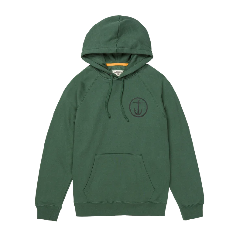 hoodie casual -Captain Fin Men's Shweaty Anchor Pullover Hoodie - Cilantro Green