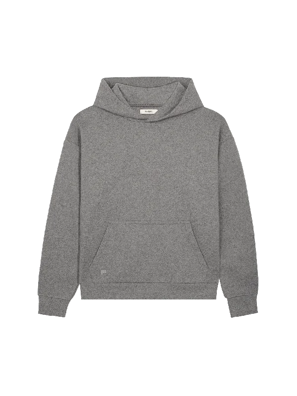 hoodie sunrise -Mens Recycled Wool Jersey Hoodie—volcanic grey