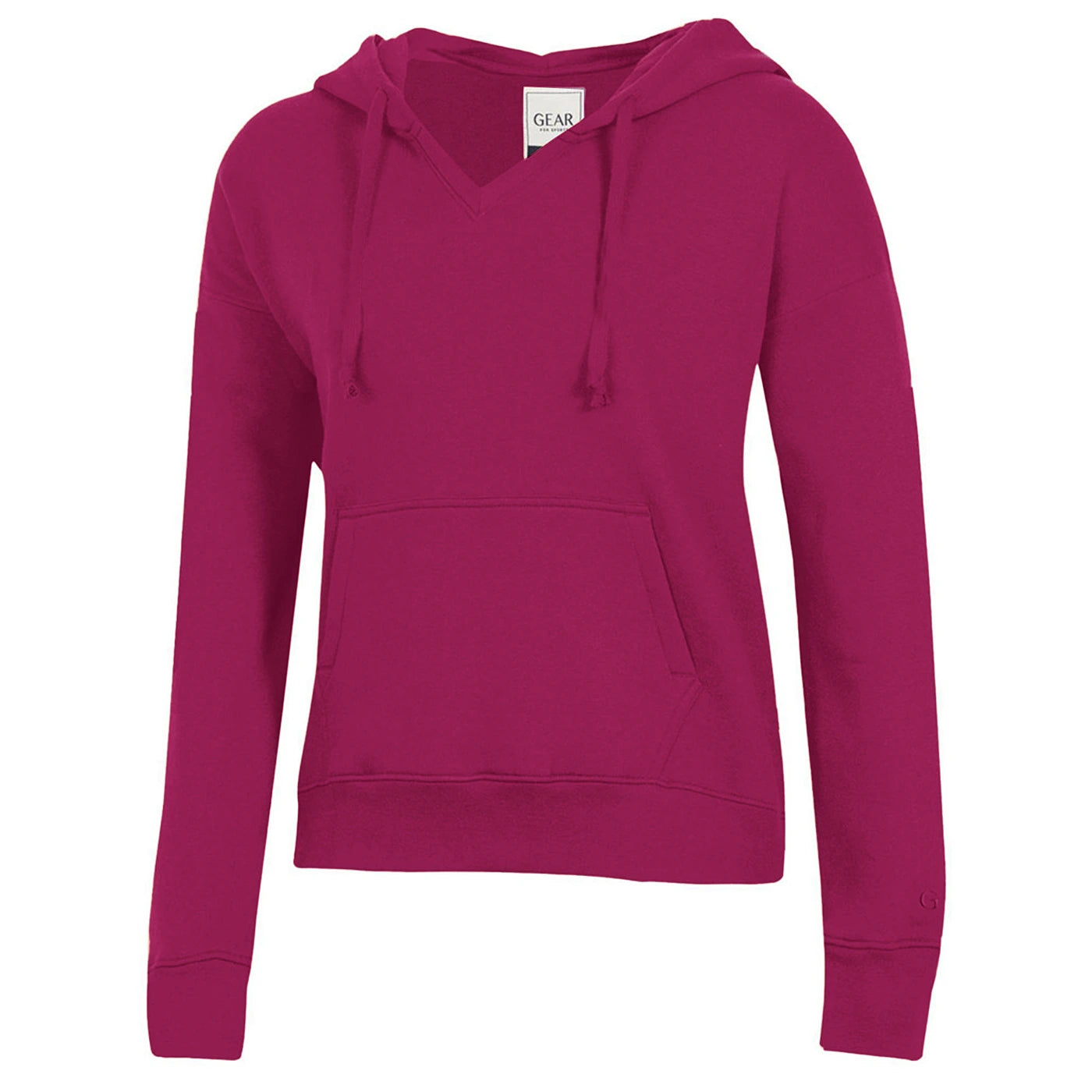 hoodie vintage -Dark Fuscia Hooded Sweatshirt