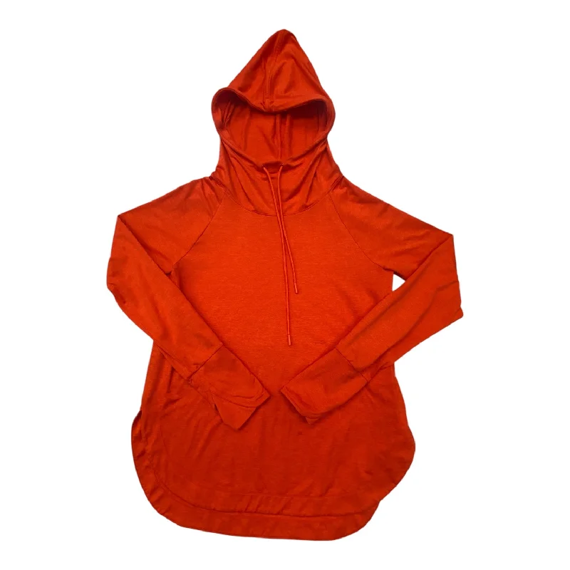 Sweatshirts trendy -Athletic Sweatshirt Hoodie By Athleta In Orange, Size: M