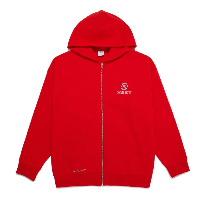 hoodie small size -XSET CORE LOGO ZIP HOODIE