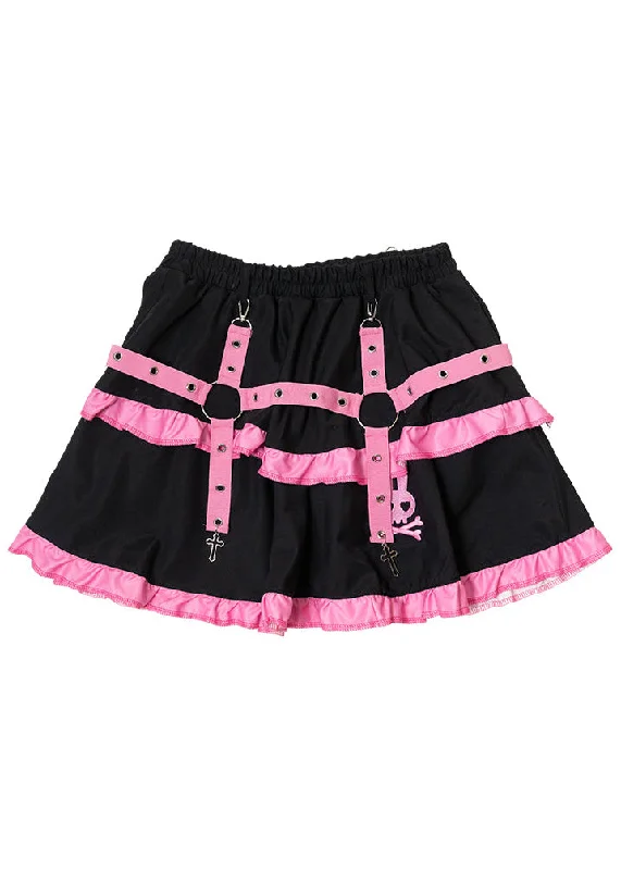 Skirts for daily errands -Bunny Dolls Punky Bunny Black Pink Lolita Skirt