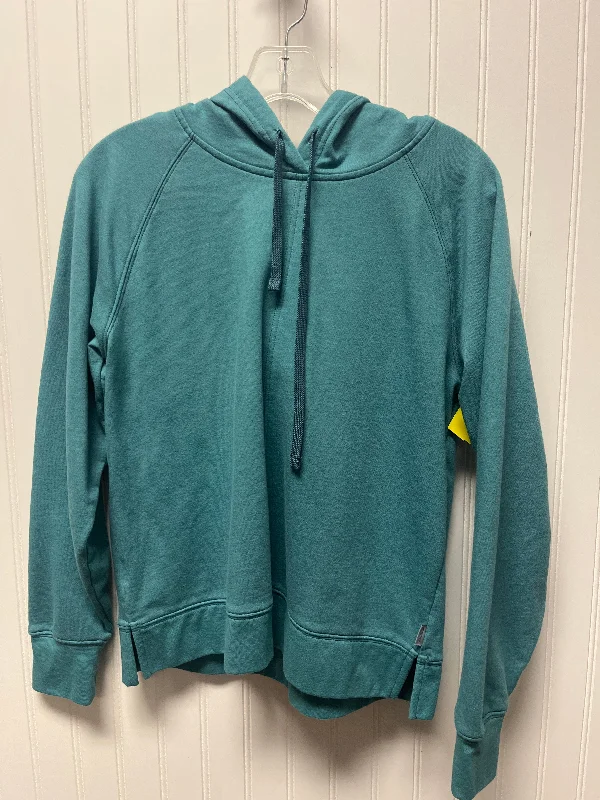 Sweatshirts sports -Sweatshirt Hoodie By Eddie Bauer In Teal, Size: S