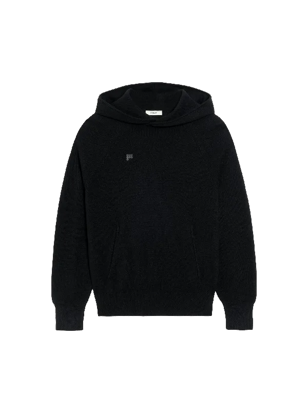 hoodie podcast -Archive Mens Recycled Cashmere Hoodie—black