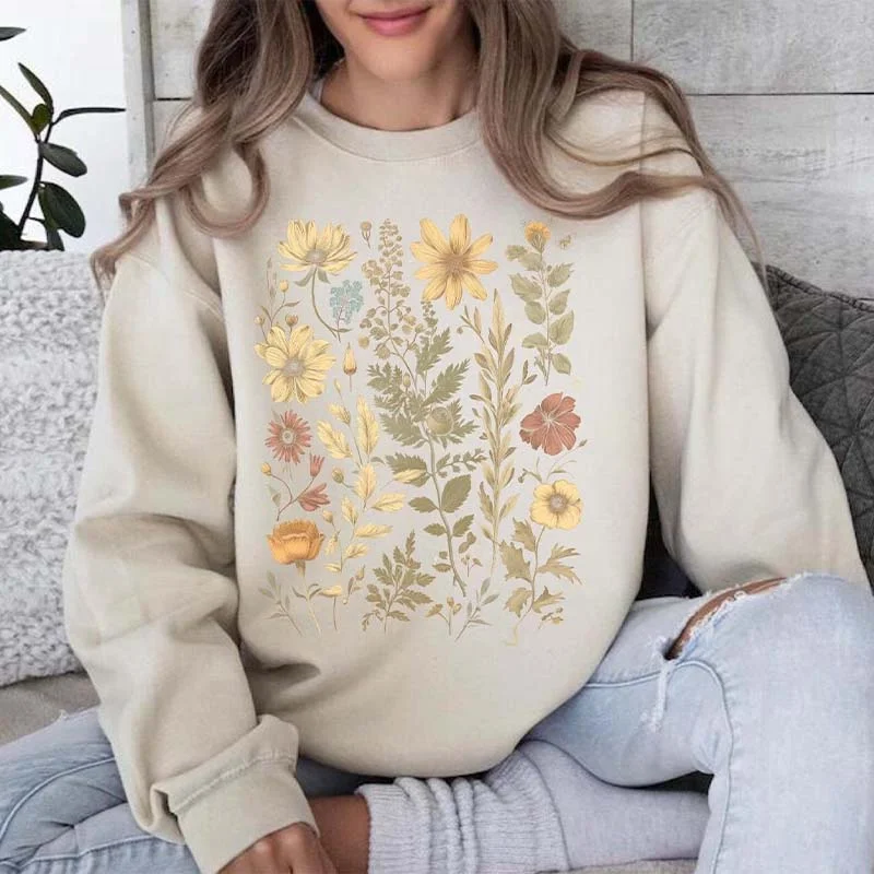 Sweatshirts trending now -Gift for Women's Wildflower Sweatshirt