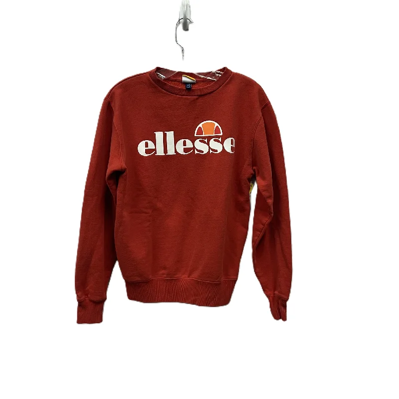 Sweatshirts fleece-lined -Athletic Sweatshirt Crewneck By Ellesse In Red, Size: S