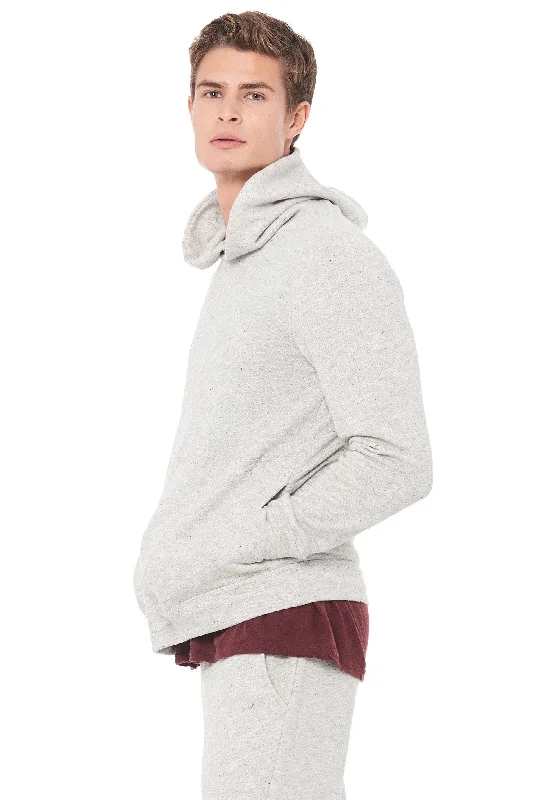 hoodie trendy wear -MEN'S LIGHT HEATHER GREY PULLOVER HOODIE