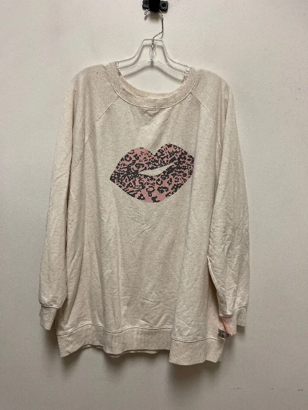 Sweatshirts with unique textures -Sweatshirt Collar By Wildfox In Cream, Size: Xl