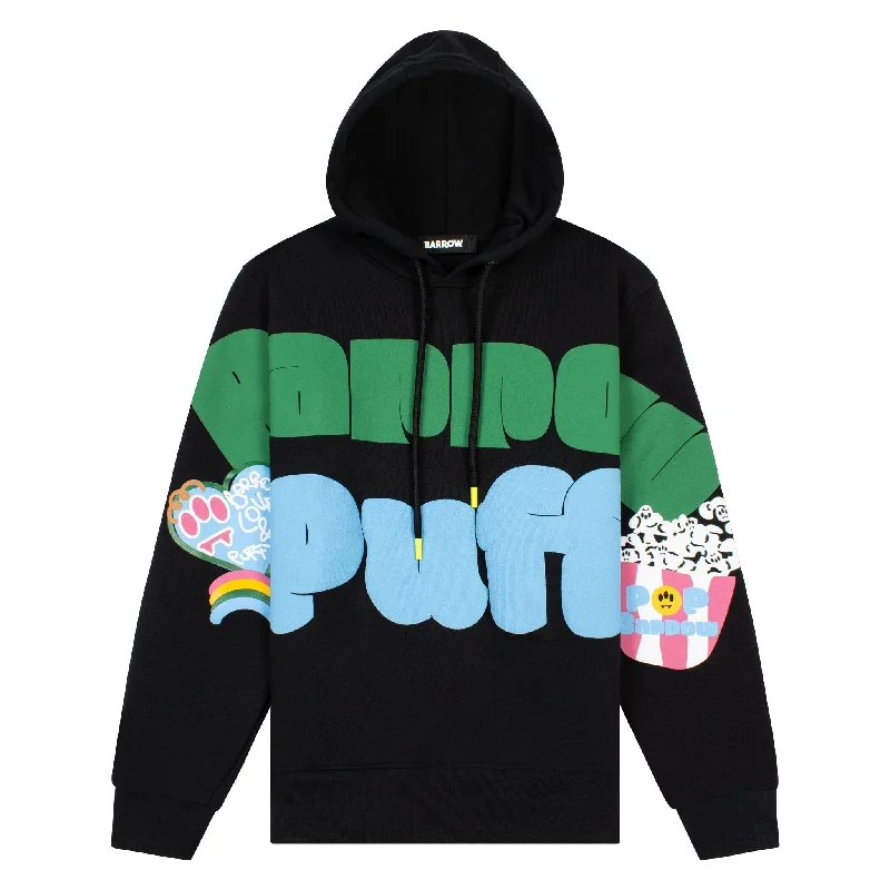 hoodie retro -Puff Print Hoodie | Black