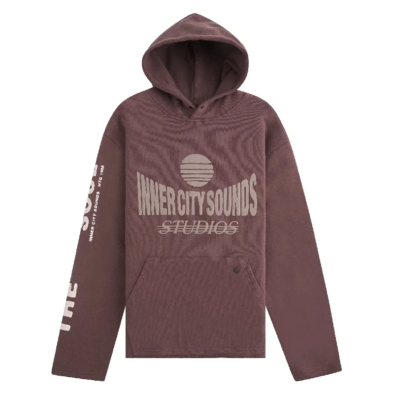 hoodie woven -Studio Hoodie | Brown