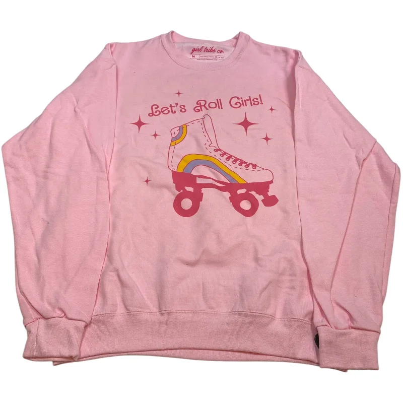 Sweatshirts stylish men -Sweatshirt Crewneck By Girl Tribe Co In Pink, Size: M