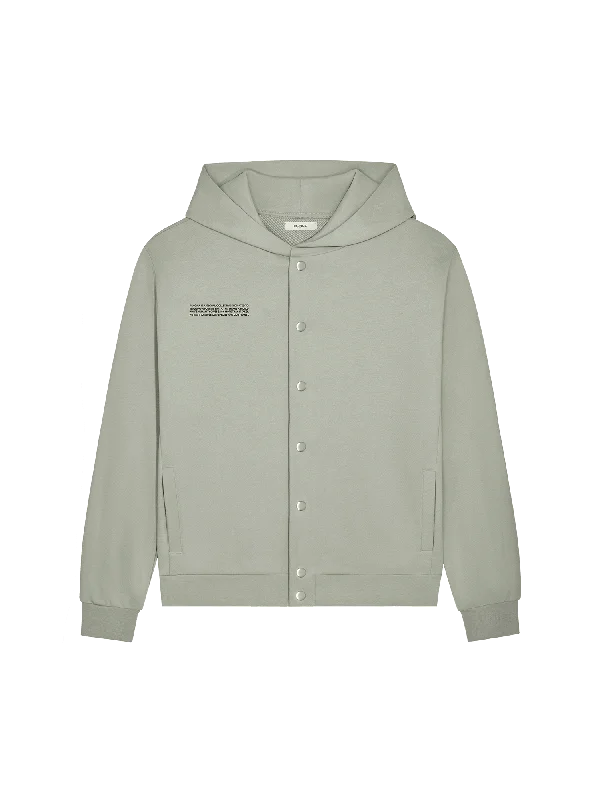 hoodie storm -Mens 365 Midweight Snap Button Hoodie—moss green