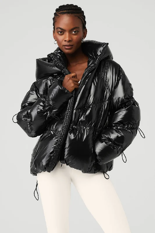 Jacket for winter evenings -Stunner Puffer Jacket - Black