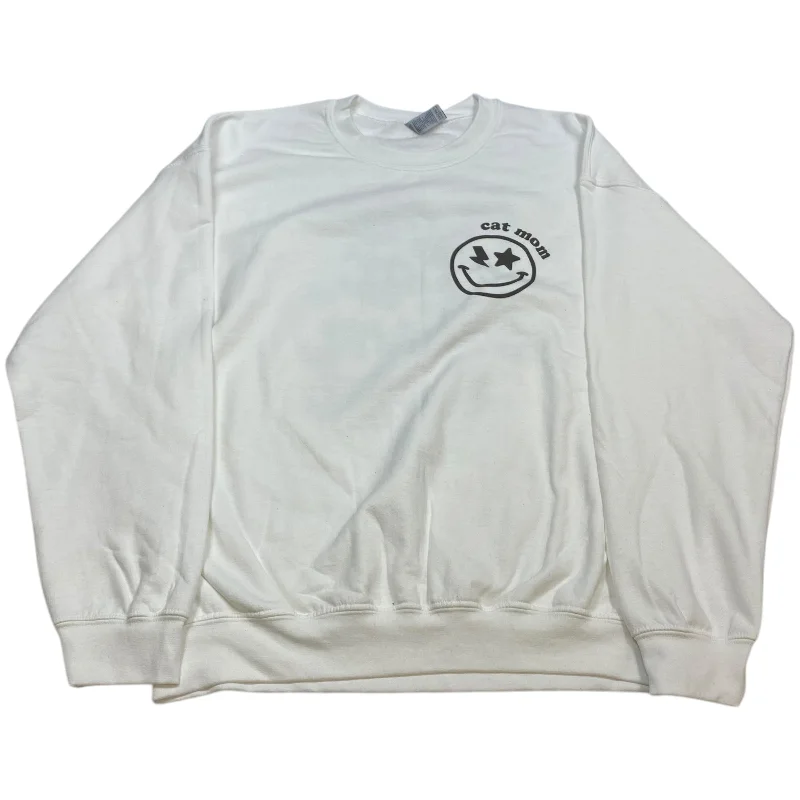 Sweatshirts anti-fade -Sweatshirt Crewneck By Girl Tribe Co In White, Size: L