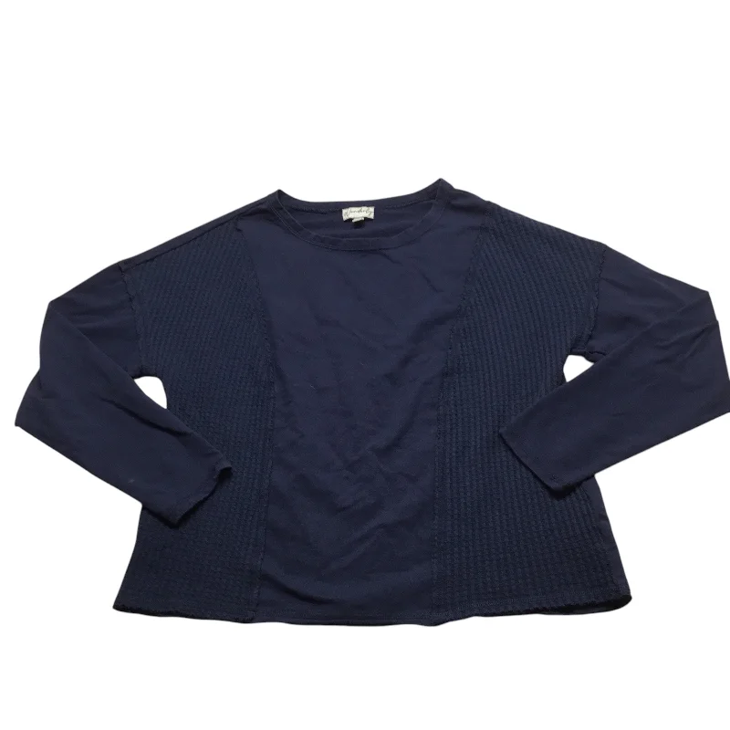 Sweatshirts color block -Sweatshirt Crewneck By Wonderly In Navy, Size: M