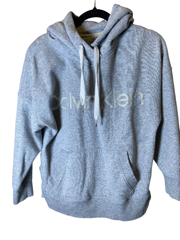 Sweatshirts trendy fashion -Sweatshirt Hoodie By Calvin Klein Performance In Grey, Size: S