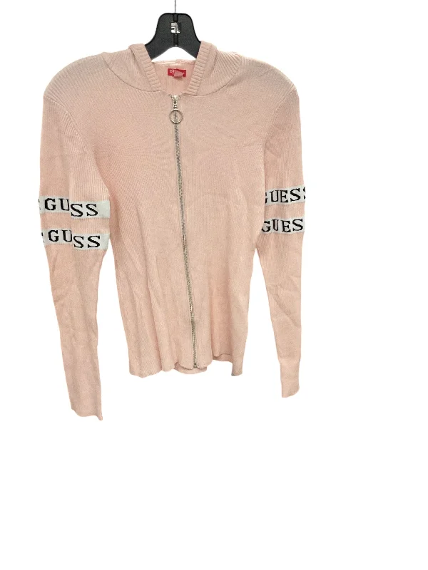 Sweatshirts discount -Sweatshirt Hoodie By Guess In Pink, Size: L