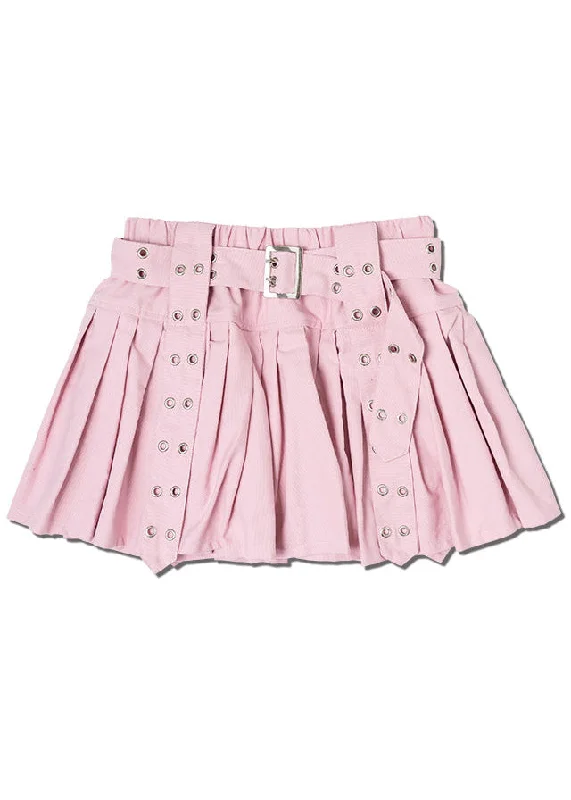 Skirts for urban fashion -Royal Road Punk Rock Pink Pleated Skirt