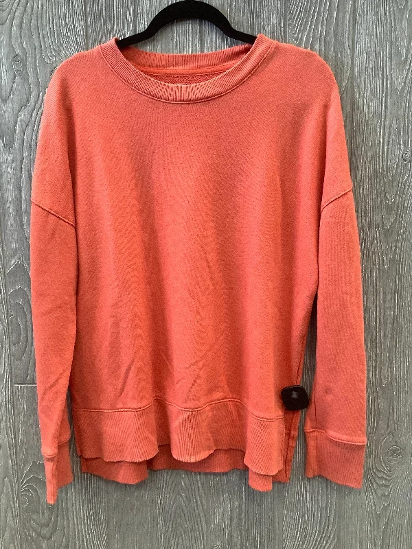 Sweatshirts cashmere -Sweatshirt Crewneck By Time And Tru In Orange, Size: M