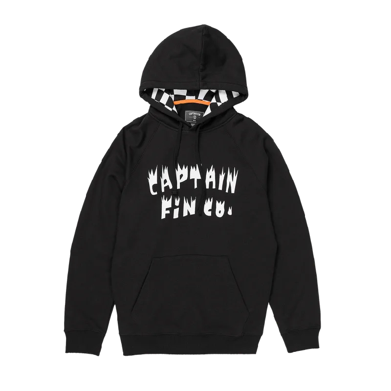 hoodie gym -Captain Fin Men's Downward Spiral Hoodie - Black