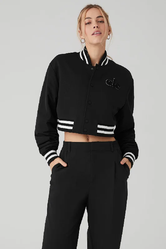 Jacket for fall layering -Cropped G.O.A.T Jacket - Black