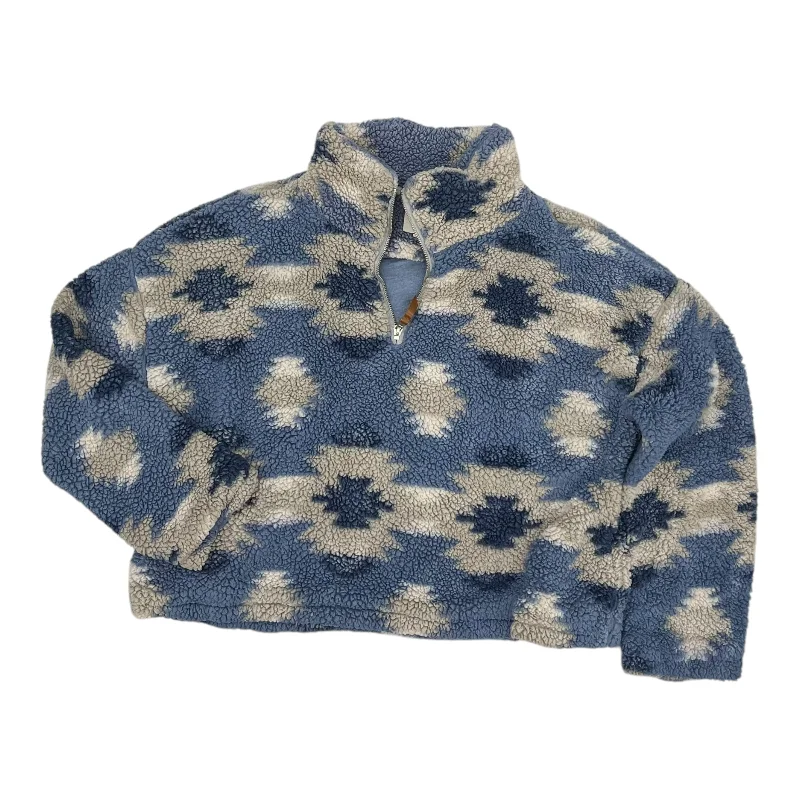 Sweatshirts latest trends -Sweatshirt Collar By Thread And Supply In Blue & White, Size:L