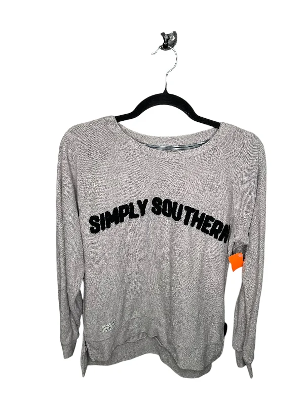 Sweatshirts best sellers -Sweatshirt Crewneck By Simply Southern In Grey, Size: S