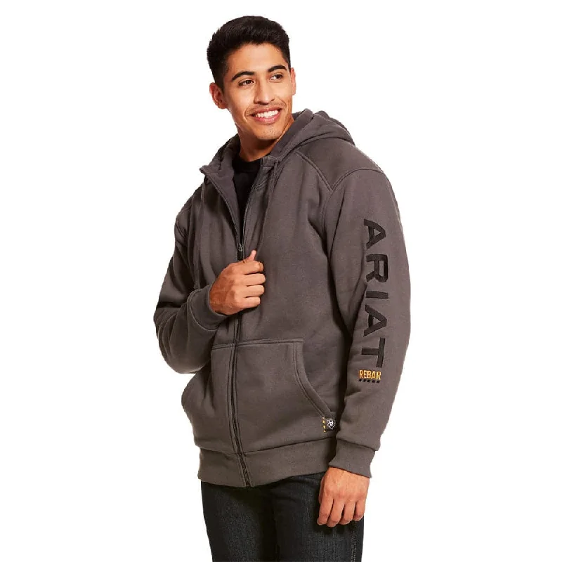 hoodie breakdance -Ariat P17780 Rebar All-Weather Full Zip Work Hoodie Sweatshirt