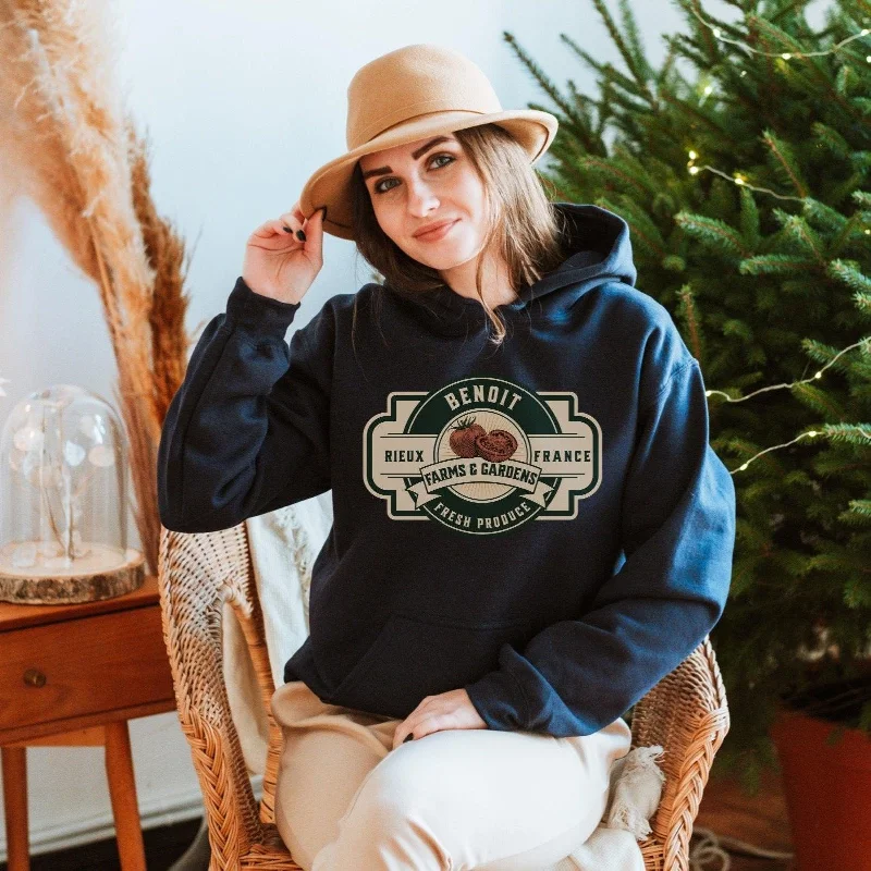 hoodie women -Benoit Farms & Garden Hoodie