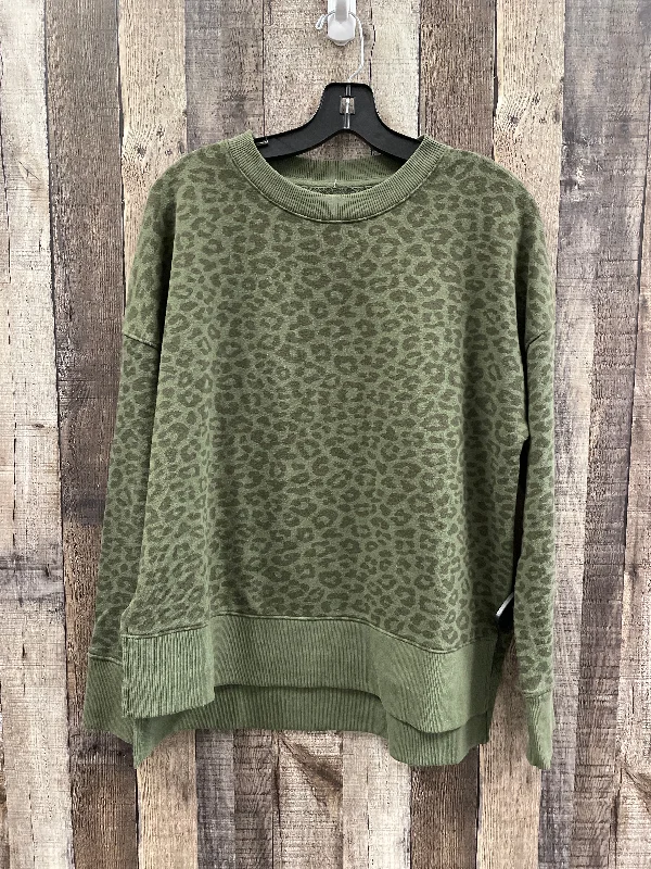 Sweatshirts for all seasons -Sweatshirt Crewneck By Time And Tru In Green, Size: M