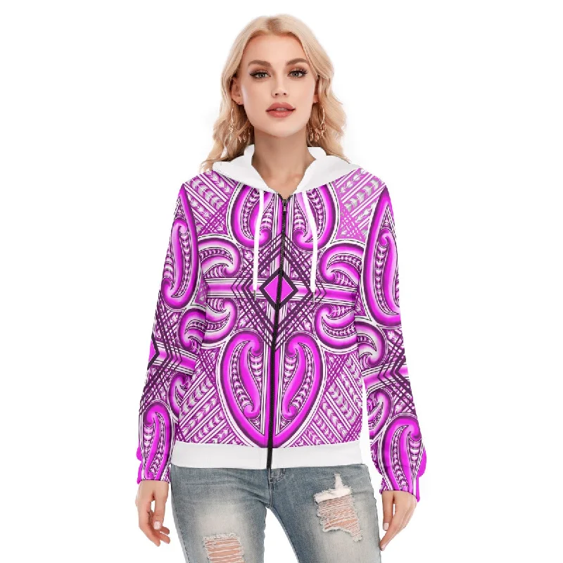 hoodie boys -All-Over Print Women's Hoodie With Zipper