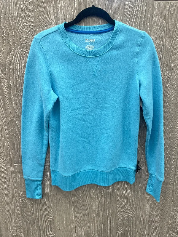 Sweatshirts soft -Athletic Sweatshirt Crewneck By Tek Gear In Blue, Size: S