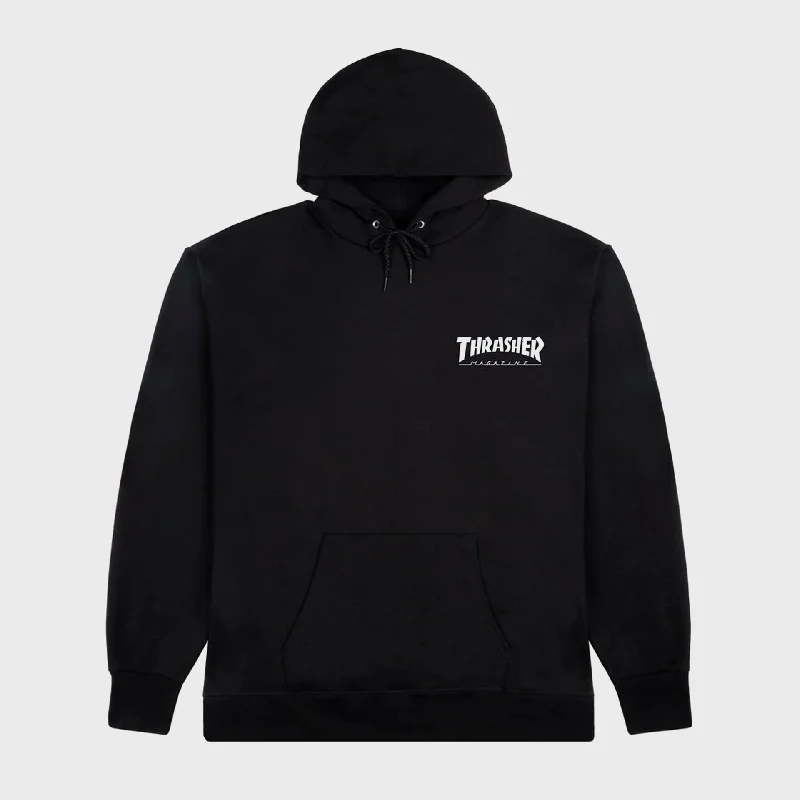 hoodie zip up -Thrasher Magazine Mens Little Thrasher Hoodie - Black