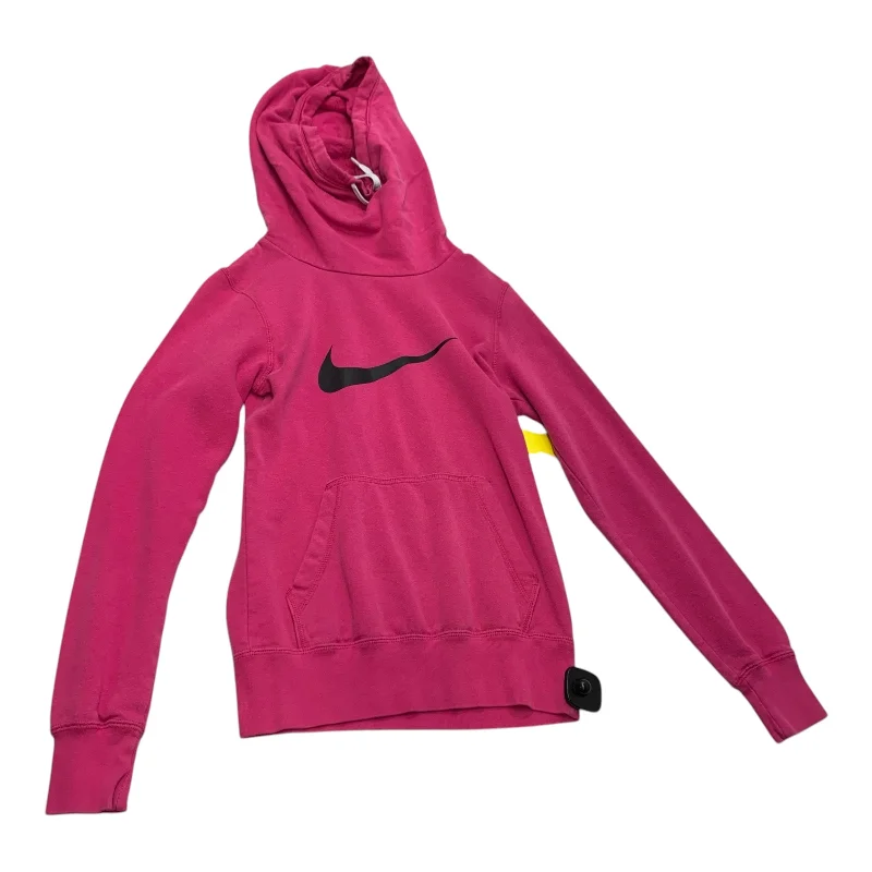 Sweatshirts anti-fade -Athletic Sweatshirt Hoodie By Nike Apparel In Pink, Size: Xs