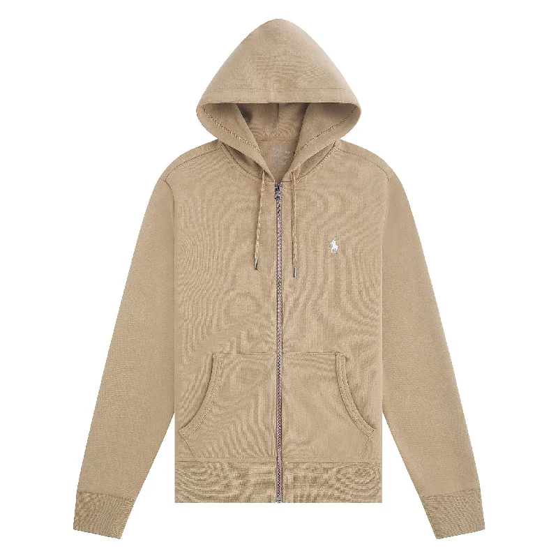 hoodie graphic -Double Knit Full Zip Hoodie | New Bronze