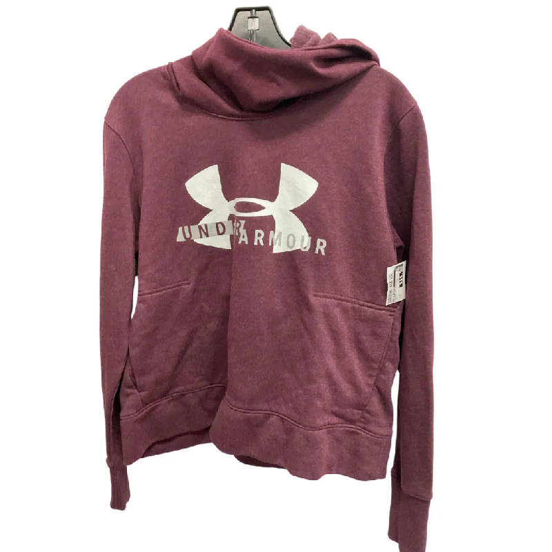 Sweatshirts long sleeve -Sweatshirt Hoodie By Under Armour In Red, Size: M