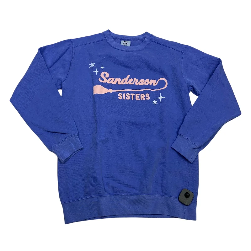 Sweatshirts running -Sweatshirt Crewneck By Comfort Colors In Blue, Size: S