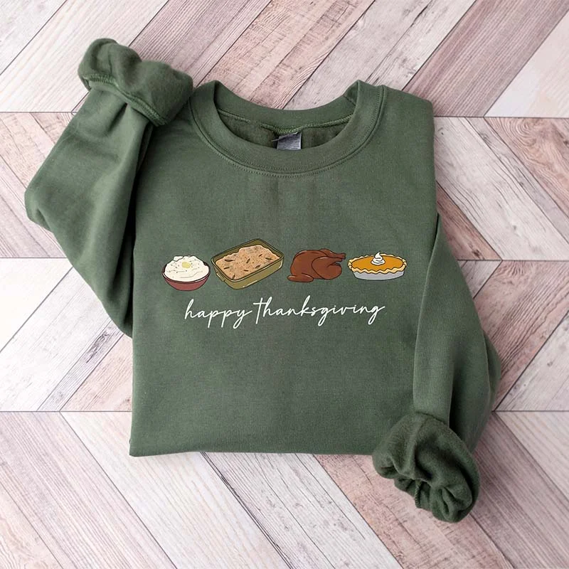 Sweatshirts yellow -Retro Thanksgiving Pumpkin Pie Sweatshirt