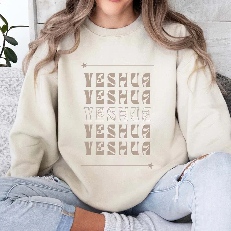 Sweatshirts personalized -Yeshua Bible Verse Merch Sweatshirt