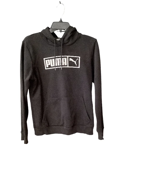 Sweatshirts retro vibes -Athletic Sweatshirt Hoodie By Puma In Black, Size: M