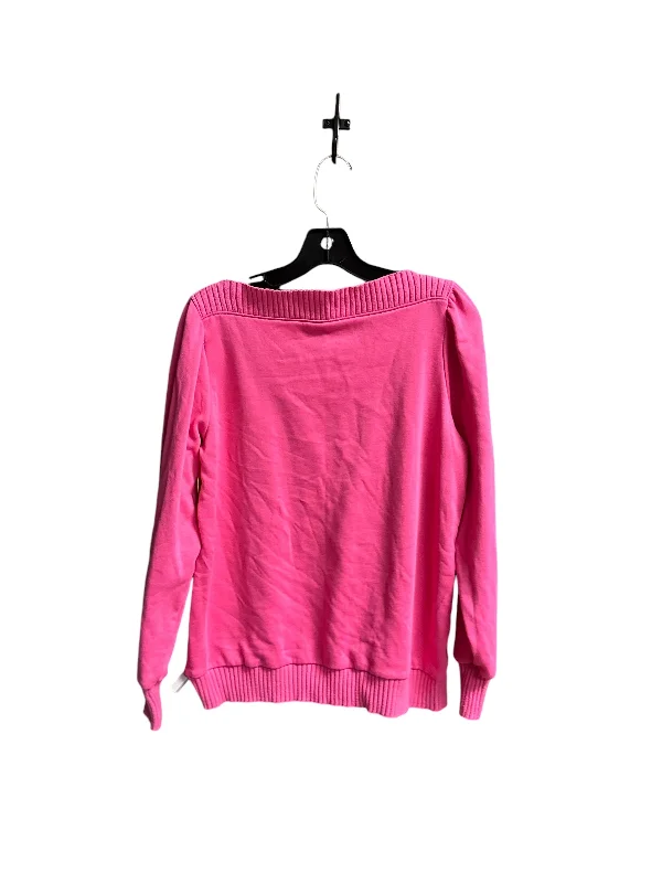 Sweatshirts for winter -Sweatshirt Collar By Loft In Pink, Size: L