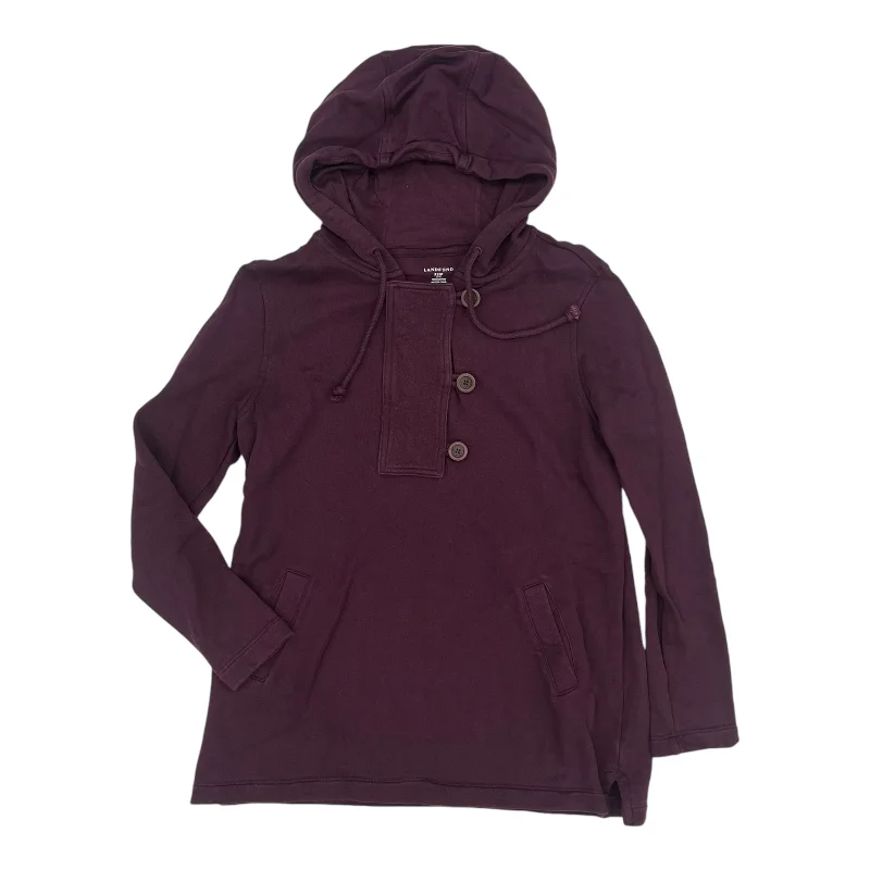 Sweatshirts eco-friendly -Sweatshirt Hoodie By Lands End In Purple, Size:Xs