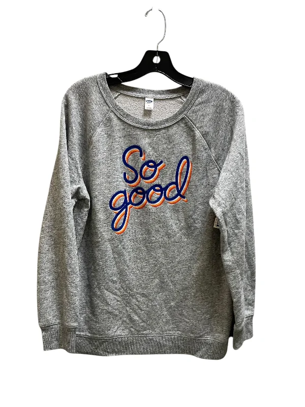 Sweatshirts sustainable -Sweatshirt Crewneck By Old Navy In Grey, Size: M