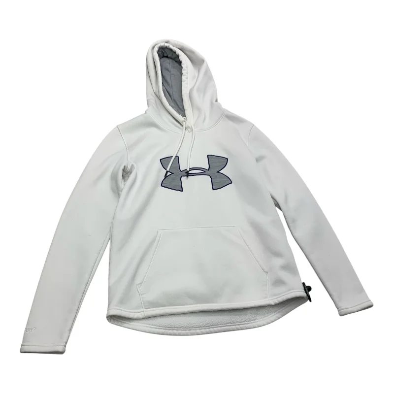 Sweatshirts stylish men -Athletic Sweatshirt Hoodie By Under Armour In White, Size: Xs