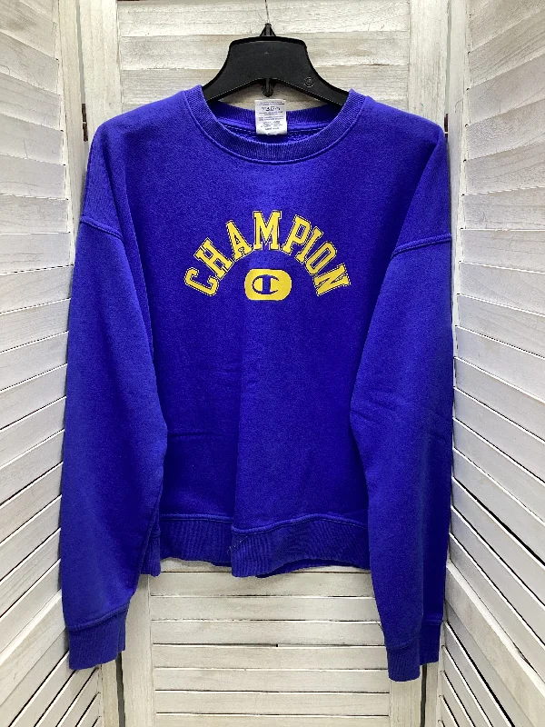 Sweatshirts premium -Sweatshirt Crewneck By Champion In Blue, Size: S