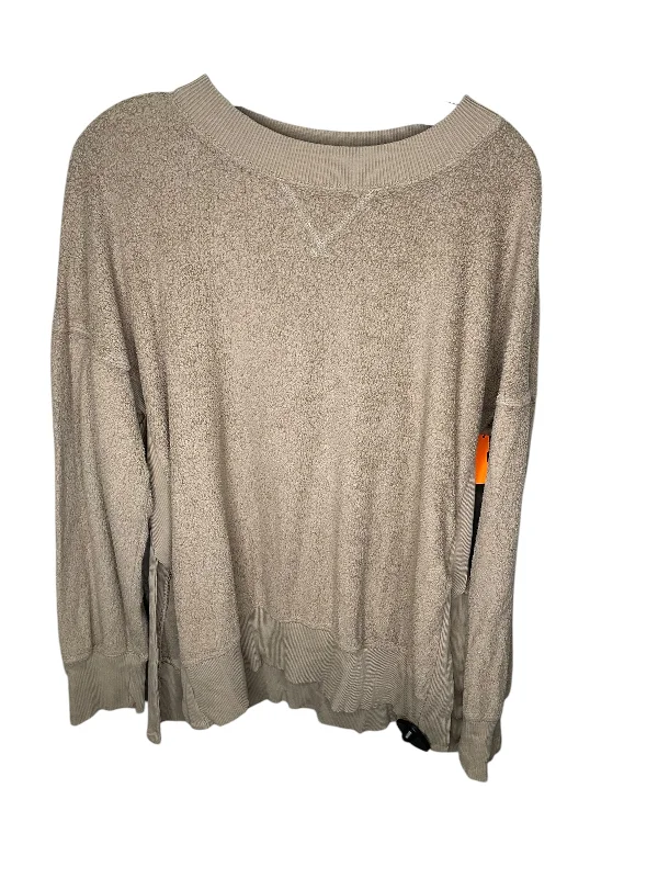 Sweatshirts with hidden pockets -Sweatshirt Crewneck By Aerie In Brown, Size: M