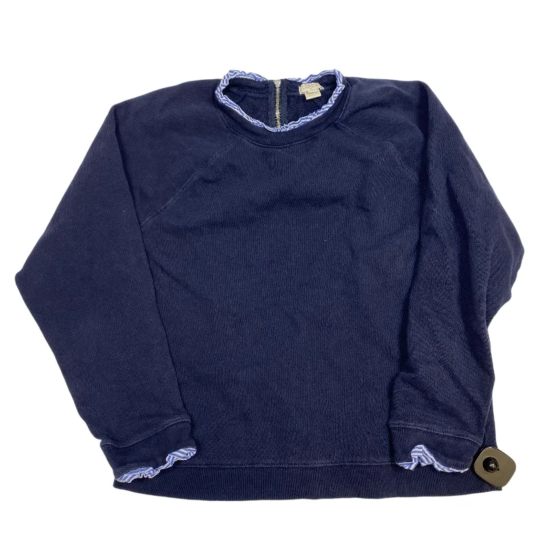 Sweatshirts custom fit -Sweatshirt Crewneck By J. Crew In Navy, Size: M