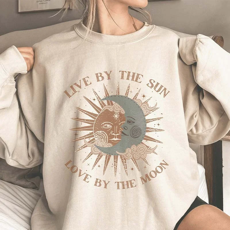 Sweatshirts oversized women -Live by the Sun Love by the Moon Sweatshirt