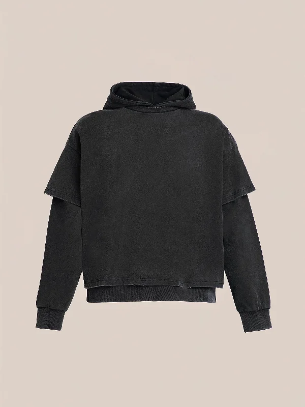 hoodie quilted -Double Layer Hoodie