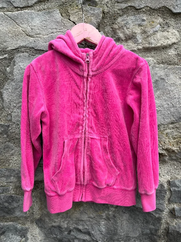 hoodie fleece -Pink velour hoodie   3-4y (98-104cm)